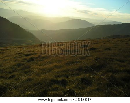 Panorama de montagnes roumain