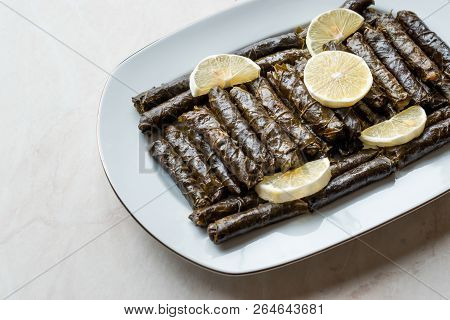 Stuffed Grape Leaves With Olive Oil And Lemon / Zeytinyagli Yaprak Sarma Dolma