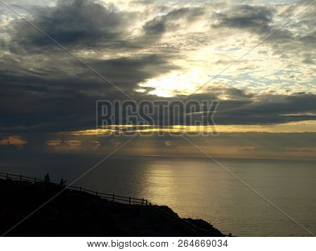 Lake In Peru After The Rainny Storm In Yellow Light