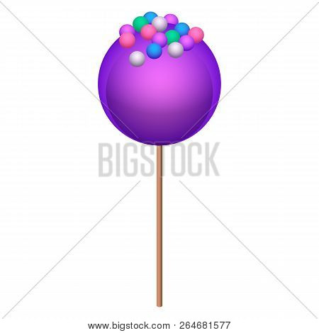 Purple Lollipop Icon. Isometric Of Purple Lollipop Icon For Web Design Isolated On White Background