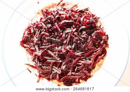 Freshly Grated Beet Close Up Close One Without Products