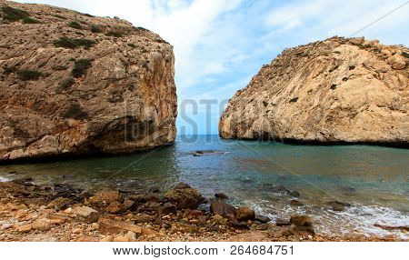 Rocks , Sea And Blue Sky - Jebha Morocco