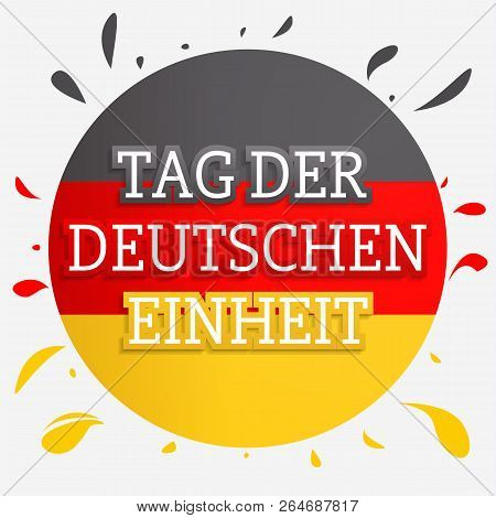 German Unity Day Concept Background. Hand Drawn Illustration Of German Unity Day Concept Background 
