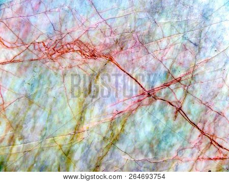 Marble Granite And Red Crack On Surface
