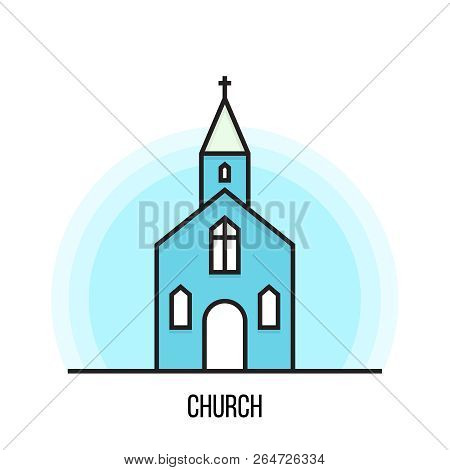 Church Vector Icon On A White Background
