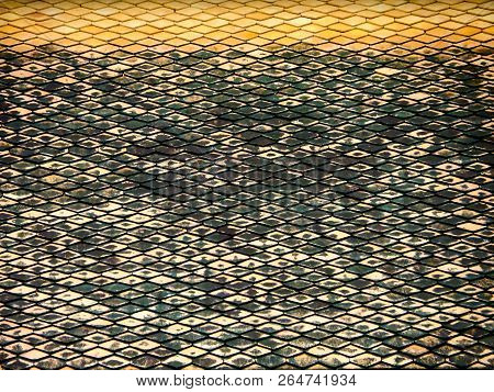 Roof Horizental Line Pattern Background At Buddha Temple