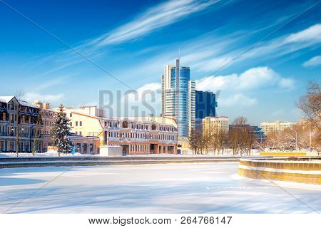A View Of The Svislach River And Zybitskaya Street. Minsk