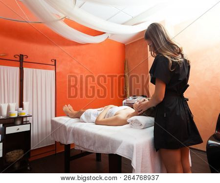 Beautiful woman having a massage