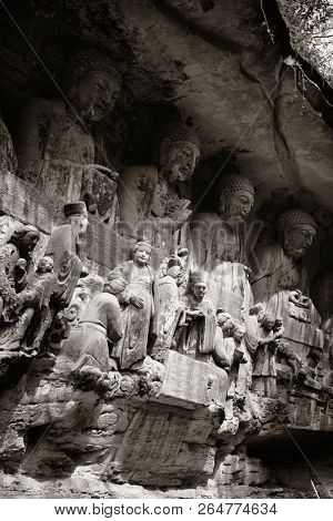 Dazu Rock Carvings as the World Heritage Site located in suburb Chongqing, China