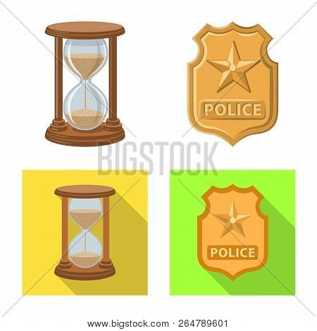 Vector Illustration Of Law And Lawyer Sign. Collection Of Law And Justice Vector Icon For Stock.
