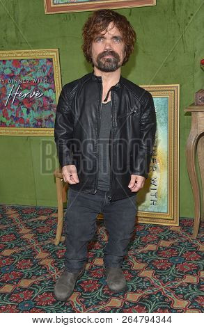 LOS ANGELES - OCT 04:  Peter Dinklage arrives to the HBO's 'My Dinner With Herve' Los Angeles Premiere  on October 4, 2018 in Hollywood, CA                