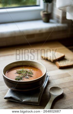 Turkish Traditional Tarhana Soup.