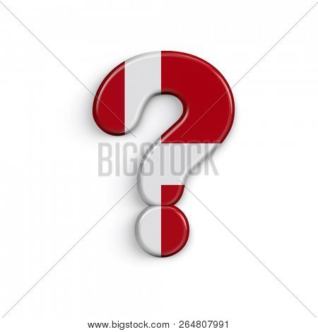 Denmark interrogation point - 3d danish flag symbol - Denmark, CopenHagen, nordic countries or Europe concept