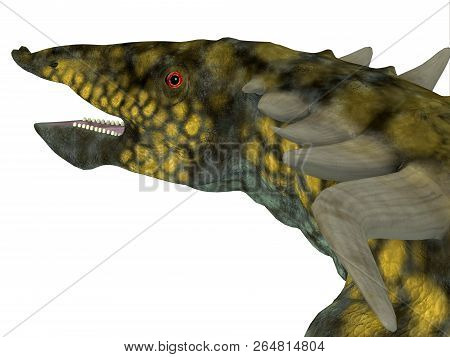 Desmatosuchus Dinosaur Head 3d Illustration - Desmatosuchus Was An Armored Herbivorous Dinosaur That