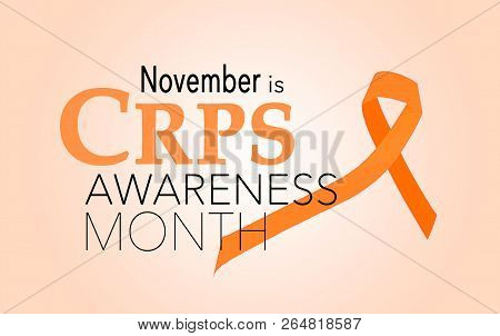 November Is Crps Awareness Month, Background With Ribbon