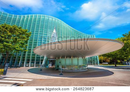 Tokyo, Japan - April 26 2018: The National Art Center In Roppongi - An Art Museum Displays Contempor