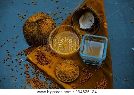Home Remedy To Control Hair Fall I.e. Fenugreek Seeds Or Methi Seeds Or Methi Dana With Coconut Oil