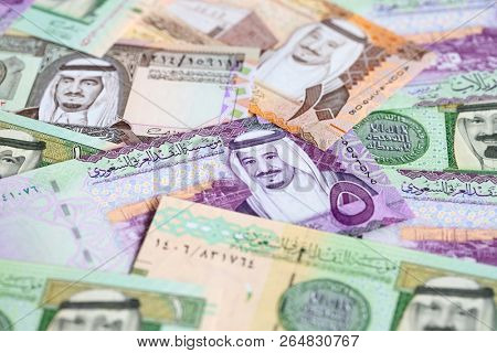 Collection of Saudi Arabia Riyal banknotes