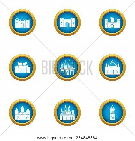 Spire Icons Set. Flat Set Of 9 Spire Vector Icons For Web Isolated On White Background