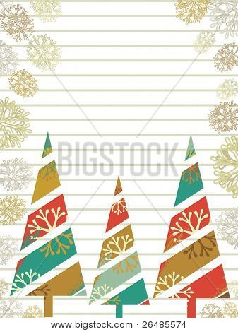 Árvores de Natal colorido floral fundo decorativo de Natal & outras ocasiões.