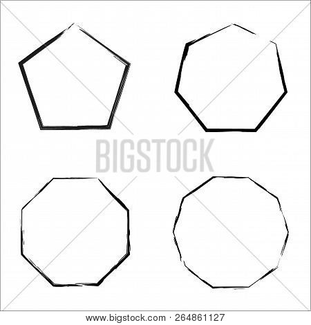 Abstract Low Polygonal Modern Labels. Template Creative Element. Vector Illustration