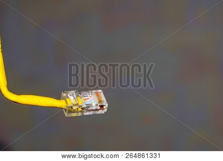Ethernet Cable Cat 5 Rj45 On Isolated Background