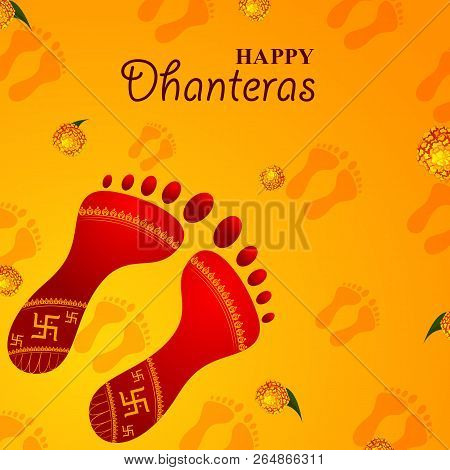 Inidan Holiday Of Happy Dhanteras During Diwali Season For Prosperity