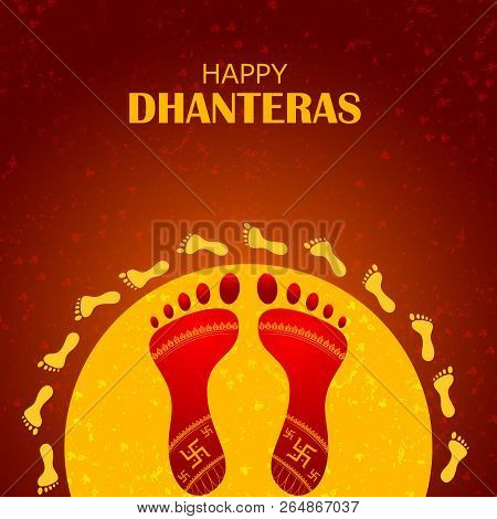 Inidan Holiday Of Happy Dhanteras During Diwali Season For Prosperity