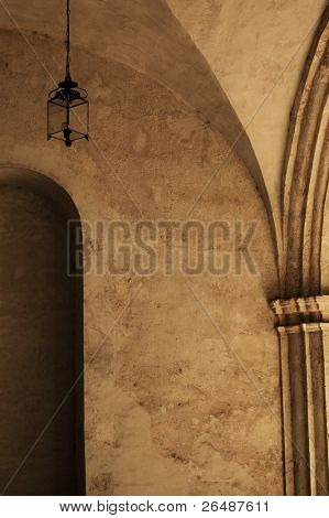 Détail intérieur du bâtiment colonial - monastère hispanique