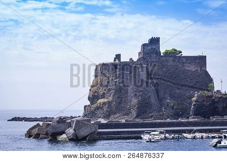 Acicastello - Ancient Norman Castle In Acitrezza, Catania, Sicily, Italy