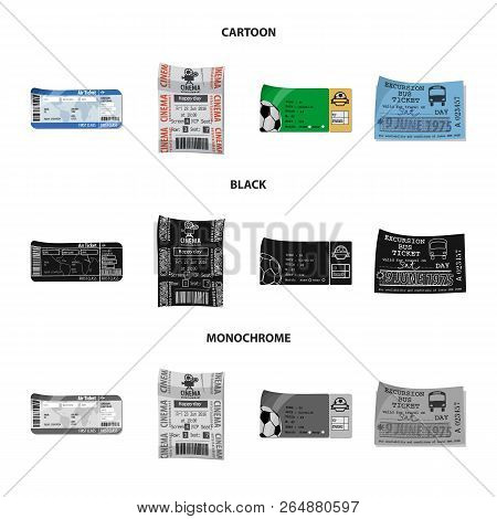 Vector Design Of Ticket And Admission Icon. Set Of Ticket And Event Vector Icon For Stock.