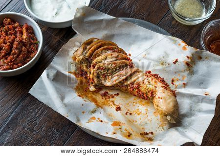 Turkish Food Rice Stuffed Tripe Sirdan Dolma / Shirdan From Adana Offal Food.