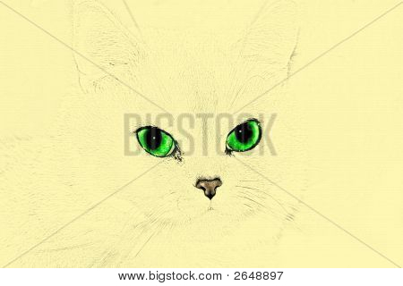 Abstrakt Scene med krus af kat