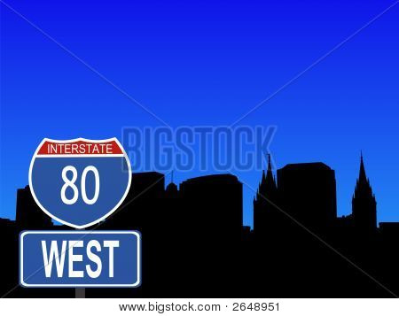 Salt Lake City con signo interestatal