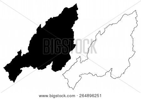 Nagaland (states And Union Territories Of India, Federated States, Republic Of India) Map Vector Ill