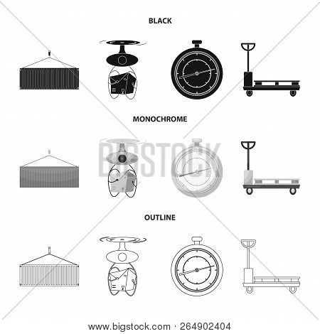 Vector Illustration Of Goods And Cargo Logo. Set Of Goods And Warehouse Vector Icon For Stock.