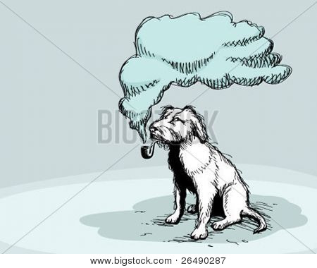 cane di fumare.
