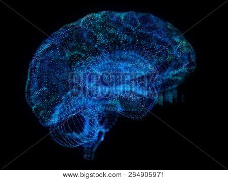 3d rendered illustration of an abstract plexus brain