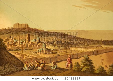 Jerusalem. Engraved by Luigi Mayer and published in Views in Egypt, Palestine and Other Parts of the Ottoman Empire, United Kingdom, 1804.