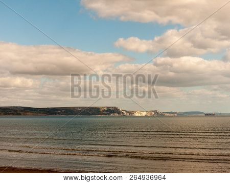 Weymouth Beach Dorset Waves Ocean Water Cliff Tops White Landscape Open Space Beach
