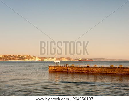 Weymouth Sunset Beach Sea Waves Ocean Space Dorset Beautiful View Landscape Dock