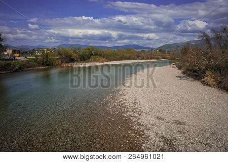 Scenic Image Of  River Arahthos In Arta, Greece