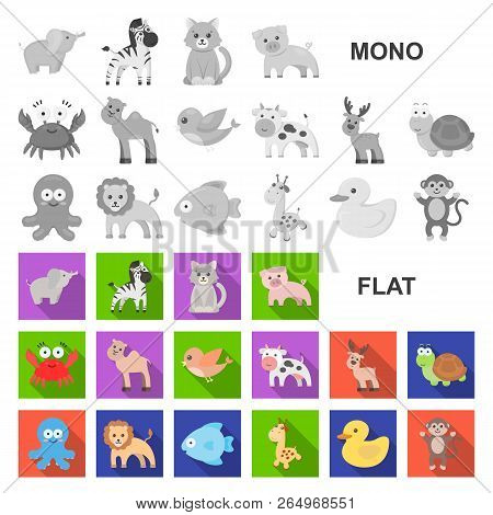 Barbecue And Equipment Flat Icons In Set Collection For Design. Picnic And Fried Food Vector Symbol 