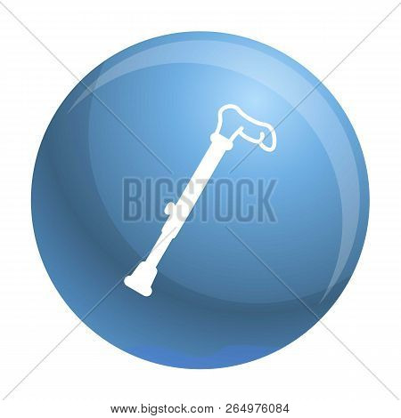 Walking Stick Icon. Outline Walking Stick Vector Icon For Web Design Isolated On White Background