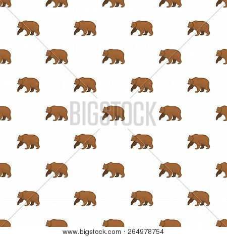 Brown Bear Pattern Seamless Repeat Background For Any Web Design