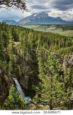 Star Creek Falls Near Blairmore In Crowsnest Pass, Canada