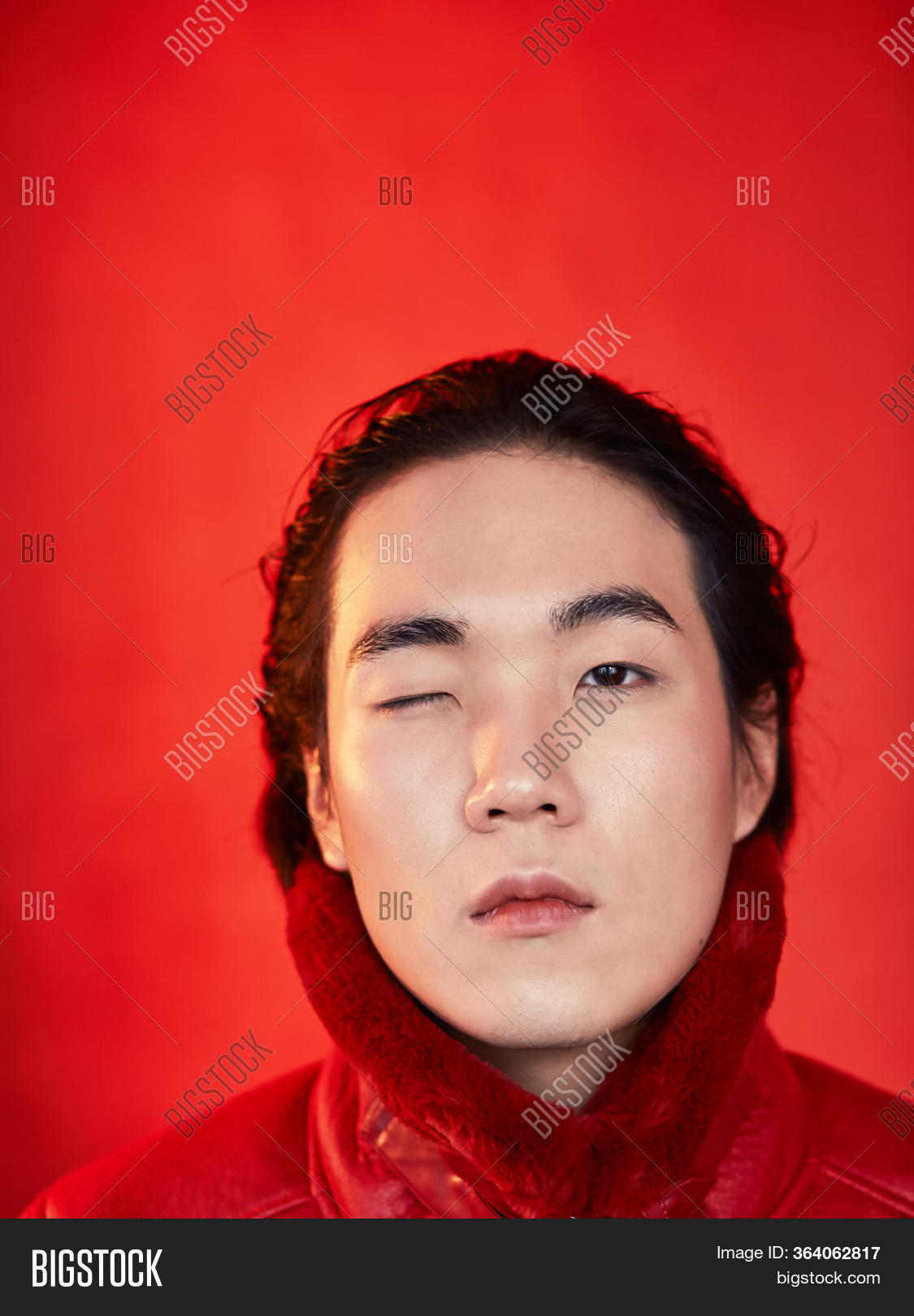 Funny Asian Man Red Image & Photo (Free Trial) Bigstock