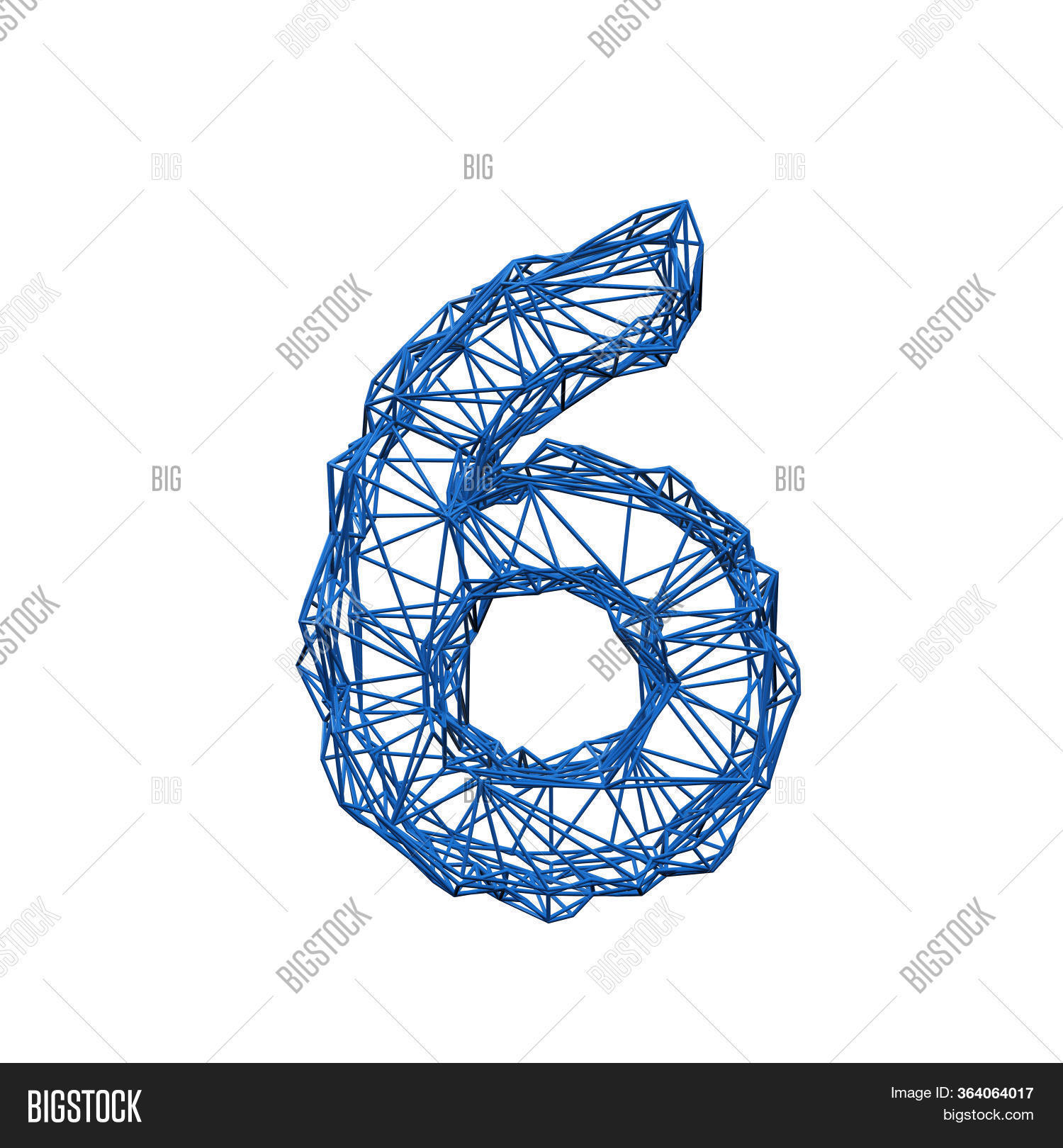 Number 6 Wire Frame Image & Photo (Free Trial) Bigstock