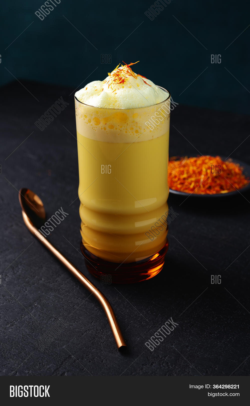 Saffron Latte Glass Image & Photo (Free Trial) Bigstock