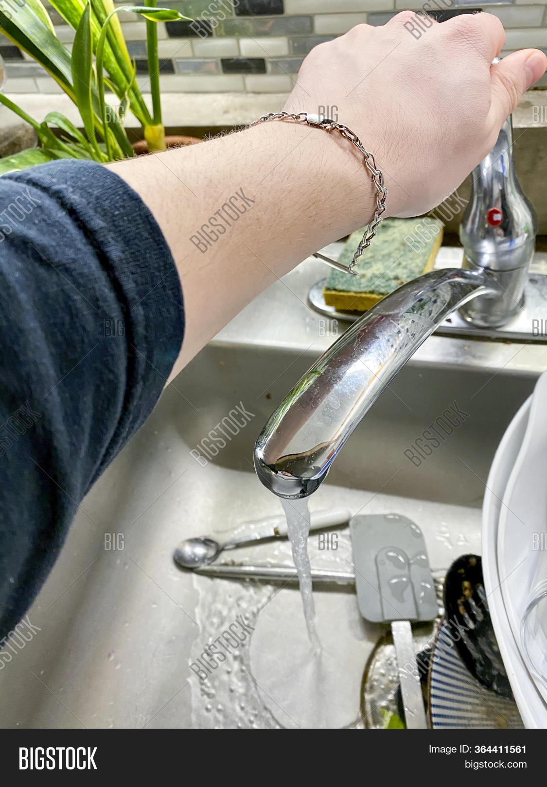 Person Turning On Sink Image & Photo (Free Trial) Bigstock